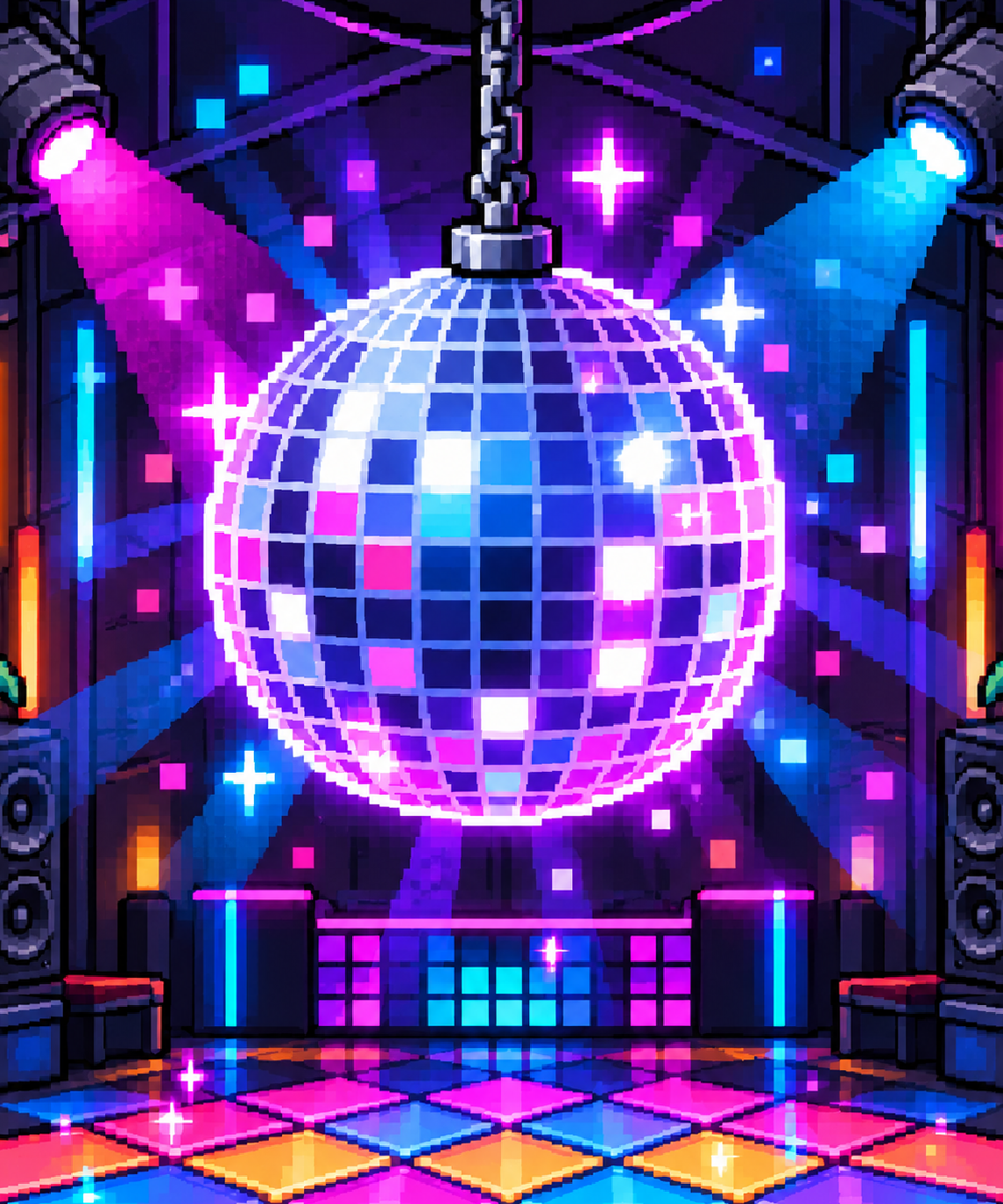 Habbo, ciudad y bola de discoteca